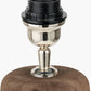 Inaya Natural Tapered Wood Table Lamp Base with Izara 35cm Cinnamon Ikat Patterned Mushroom Pleat Tapered Lampshade