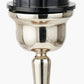 Ayra Natural Modernist Large Turned Wood Table Lamp Base with Henry 40cm Tobacco Handloom Cylinder Lampshade