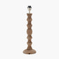 Ayra Natural Modernist Large Turned Wood Table Lamp Base