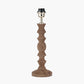 Ayra Natural Modernist Turned Wood Table Lamp Base