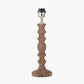Ayra Natural Modernist Turned Wood Table Lamp Base