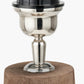 Esha Natural Conical Wood Table Lamp Base with Milos 35cm Pistachio Green Linen Tapered Lampshade