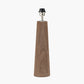 Esha Natural Conical Wood Table Lamp Base with Edward 35cm Pistachio Green Linen Cylinder Lampshade