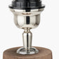 Esha Natural Conical Wood Table Lamp Base with Edward 35cm Pistachio Green Linen Cylinder Lampshade