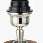 Esha Natural Conical Wood Table Lamp Base with Lino 35cm White Self Lined Linen Cylinder Lampshade