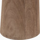 Esha Natural Conical Wood Table Lamp Base with Lino 35cm White Self Lined Linen Cylinder Lampshade