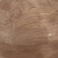 Ziva Antique Brown Round Wood Table Lamp Base with Edward 45cm Natural Linen Cylinder Lampshade