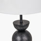 Vala Graphite Metal Textured Effect Ball Table Lamp