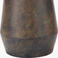 Arbor Verdi Gris Metal Conical Table Lamp Base with Lino 40cm White Self Lined Linen Cylinder Lampshade