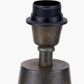Arbor Verdi Gris Metal Conical Table Lamp Base with Lino 40cm White Self Lined Linen Cylinder Lampshade