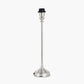Auden Silver Metal Stick Table Lamp Base with Adelaide 25cm Ivory Tapered Cotton Mix Lampshade