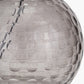 Camille Smoke Grey Circle Design Handcut Glass Table Lamp Base with Harry 30cm Black Cotton Mix Cylinder Lampshade