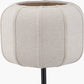 Oscar Black Metal and Natural Linen Structured Table Lamp