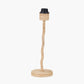 Palau Rattan Wave Table Lamp Base with Harley 30cm Slubby Hopsack Empire Lampshade