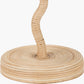 Palau Rattan Wave Table Lamp Base with Athira 25cm Multi Chevron Design Mushroom Pleat Tapered Lamp Shade
