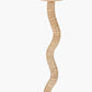Palau Rattan Wave Table Lamp Base with Athira 25cm Multi Chevron Design Mushroom Pleat Tapered Lamp Shade