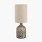 Palmino Brown Organic Glass Bottle Table Lamp