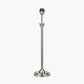 Salvatore Antique Silver Metal Table Lamp Base with Winston 35cm White Handloom Tapered Lampshade