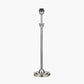 Salvatore Antique Silver Metal Table Lamp Base with Winston 35cm White Handloom Tapered Lampshade