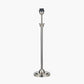 Salvatore Antique Silver Metal Table Lamp Base with Winston 35cm White Handloom Tapered Lampshade
