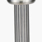 Salvatore Antique Silver Metal Table Lamp Base with Vienna 35cm Taupe Chevron Mushroom Pleat Lampshade