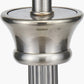Salvatore Antique Silver Metal Table Lamp Base with Amelia 40cm Natural Linen Hard Pleat Tapered Lampshade
