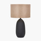Erika Black Vintage Textured Ceramic Table Lamp