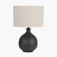 Kovu Matt Bronzed Round Ceramic Table Lamp