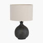 Kovu Matt Bronzed Round Ceramic Table Lamp