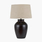 Espresso Black Brown Glaze Effect Ceramic Table Lamp