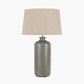 Lorient Slate Grey Textured Ceramic Table Lamp