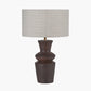 Aditi Dark Brown Curved Terracotta Table Lamp