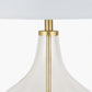 Rowen Clear Bottle Shaped Glass and Champagne Metal Table Lamp
