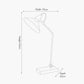 Canton Matt Black Metal and Glass Cone Table Lamp