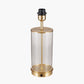 Westwood Clear Glass and Champagne Metal Table Lamp Base