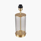Westwood Clear Glass and Champagne Metal Table Lamp Base