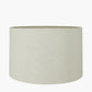 Bude Blue and White Stripe Stoneware Table Lamp Base with Lino 40cm Cream Self Lined Linen Cylinder Lampshade