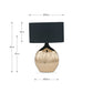 Gemini Gold Etched Ceramic Table Lamp