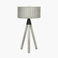 Rabanne Slatted Antique Wood Tripod Table Lamp