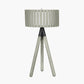 Rabanne Slatted Antique Wood Tripod Table Lamp