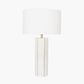Venetia White Marble and Gold Metal Tall Table Lamp