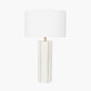Venetia White Marble and Gold Metal Tall Table Lamp