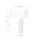 Venetia White Marble and Gold Metal Tall Table Lamp