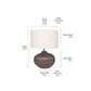 Cassius Bronze Textured Glazed Ceramic Table Lamp
