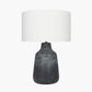 Vulcan Textured Volcanic Effect Grey Stoneware Table Lamp Base