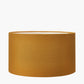 Pointer Black Hand Painted Dog Table Lamp Base with Henry 40cm Mustard Handloom Cylinder Lampshade