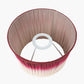 Manaia White Wash Textured Wood Table Lamp Base with Scallop 35cm Scallop 35cm Red Ombre Soft Pleated Tapered Lampshade