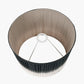 Manaia Antique Black Textured Wood Table Lamp Base with Scallop 35cm Black Ombre Soft Pleated Tapered Shade