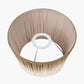 Manaia Antique Black Textured Wood Table Lamp Base with Scallop 35cm Taupe Ombre Soft Pleated Tapered Lampshade