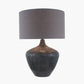 Manaia Antique Black Textured Wood Table Lamp Base